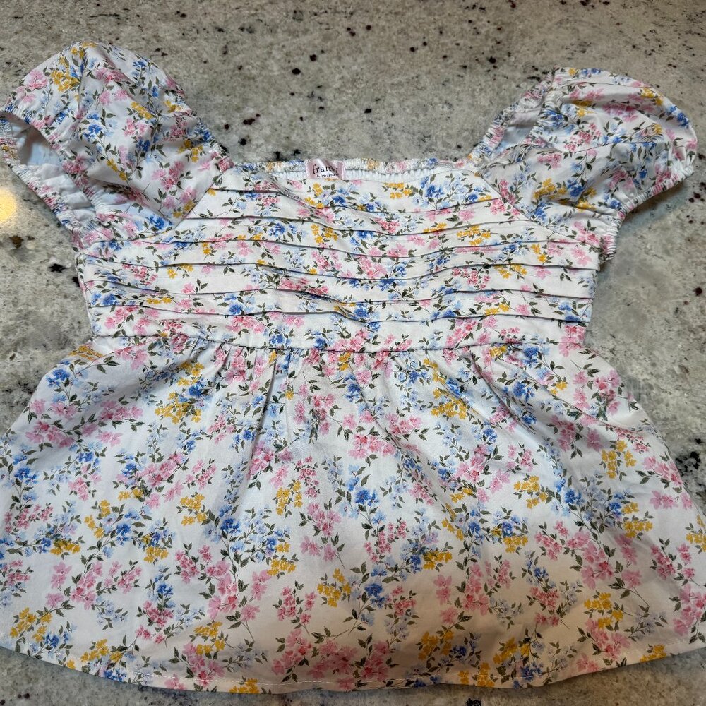 floral babydoll top kids size 10/medium